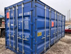 uus 6 meetrine 6m 20DC OS OPEN SIDE 20 jalane külg avatav 20FT merekonteiner tumesinine RAL5010 värvi